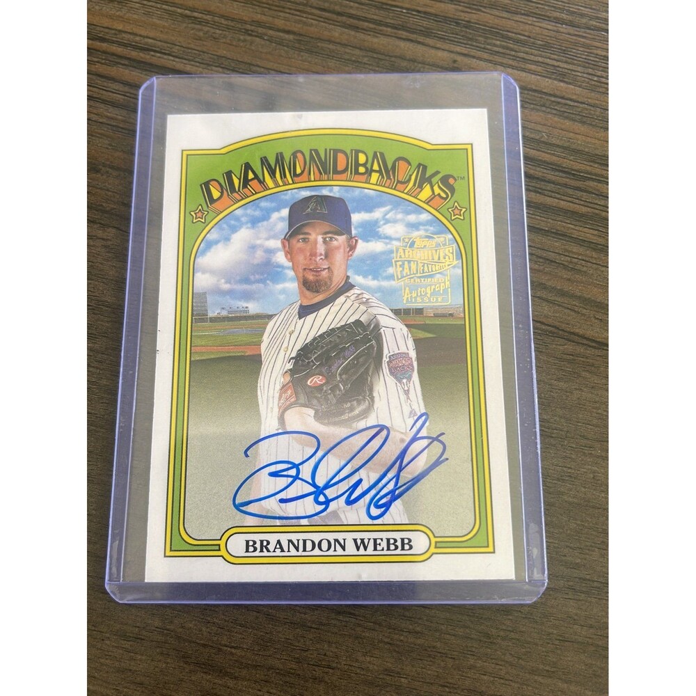 Brandon Webb Diamondbacks on card auto